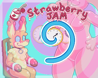 Strawberry Jam 9 (depicting Lexy strapped to a chair while Cerise hypnotizes her with a large watch, creating a huge swirl pattern that covers the whole image; the center of the swirl forms the number 9)